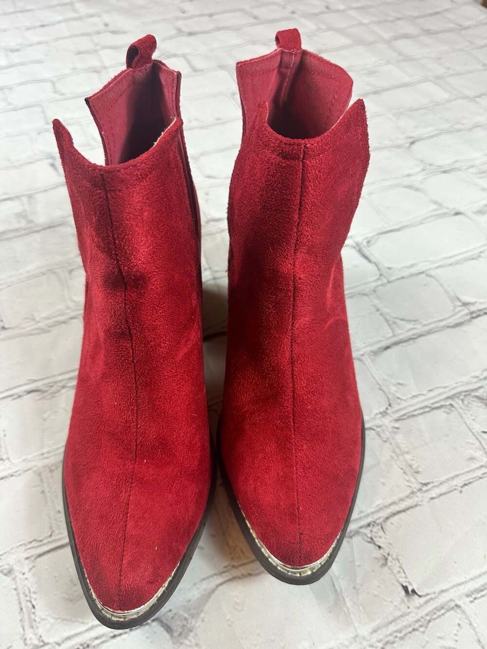 Journee Collection Issla Side Slit Block Heel Western Booties - Picture 1 of 10